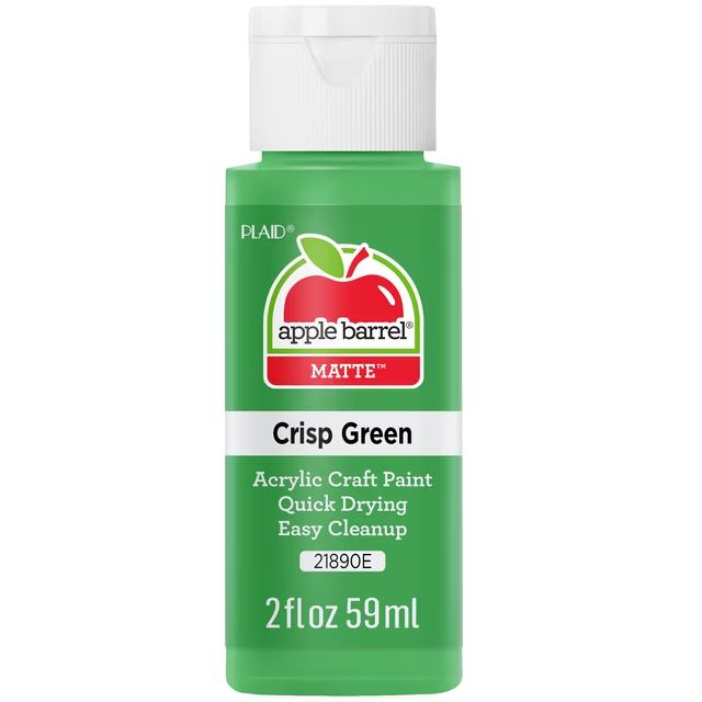 Apple Barrel Matte Acrylic Craft Paint, 2oz bottles Crisp Green Apple Barrel Matte Acrylic Craft Paint, 2oz bottles Crisp Green