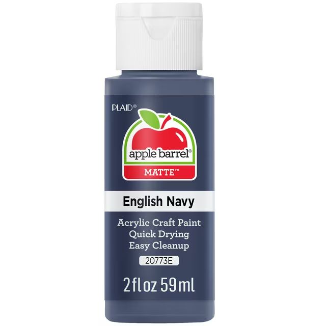 Apple Barrel Matte Acrylic Craft Paint, 2oz bottles English Navy Apple Barrel Matte Acrylic Craft Paint, 2oz bottles English Navy