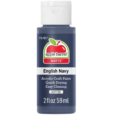 Apple Barrel Matte Acrylic Craft Paint, 2oz bottles     English Navy