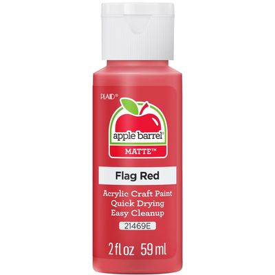 Apple Barrel Matte Acrylic Craft Paint, 2oz bottles     Flag Red