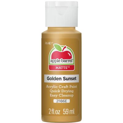 Apple Barrel Matte Acrylic Craft Paint, 2oz bottles     Golden Sunset
