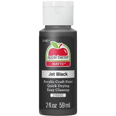 Apple Barrel Matte Acrylic Craft Paint, 2oz bottles     Jet Black