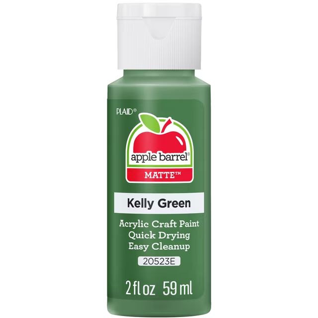 Apple Barrel Matte Acrylic Craft Paint, 2oz bottles Kelly Green Apple Barrel Matte Acrylic Craft Paint, 2oz bottles Kelly Green
