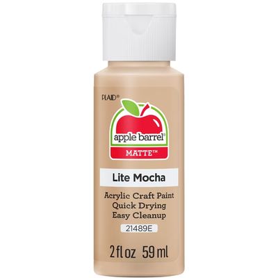 Apple Barrel Matte Acrylic Craft Paint, 2oz bottles     Lite Mocha