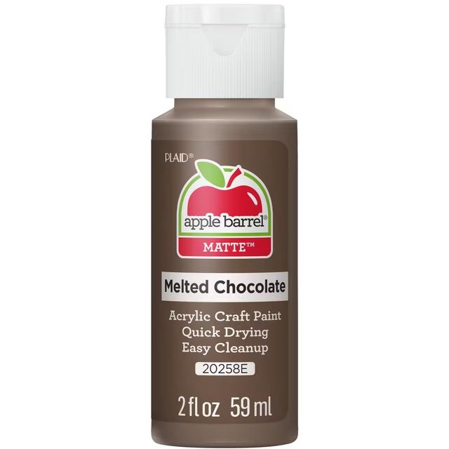 Apple Barrel Matte Acrylic Craft Paint, 2oz bottles Melted Chocolate Apple Barrel Matte Acrylic Craft Paint, 2oz bottles Melted Chocolate