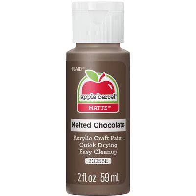 Apple Barrel Matte Acrylic Craft Paint, 2oz bottles     Melted Chocolate