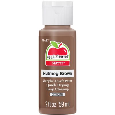 Apple Barrel Matte Acrylic Craft Paint, 2oz bottles     Nutmeg Brown
