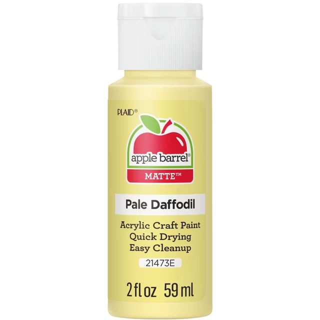 Apple Barrel Matte Acrylic Craft Paint, 2oz bottles Pale Daffodil Apple Barrel Matte Acrylic Craft Paint, 2oz bottles Pale Daffodil