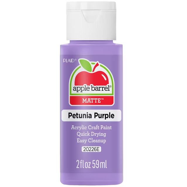Apple Barrel Matte Acrylic Craft Paint, 2oz bottles     Petunia Purple
