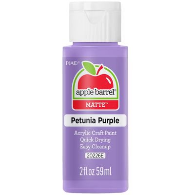 Apple Barrel Matte Acrylic Craft Paint, 2oz bottles     Petunia Purple