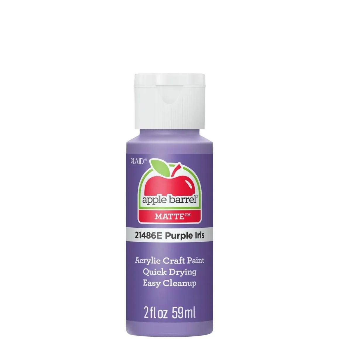 Apple Barrel Matte Acrylic Craft Paint, 2oz bottles     Purple Iris