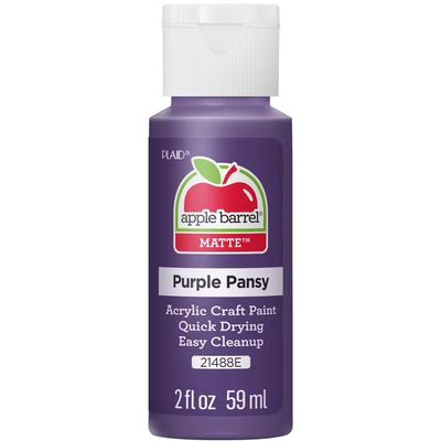 Apple Barrel Matte Acrylic Craft Paint, 2oz bottles     Purple Pansy