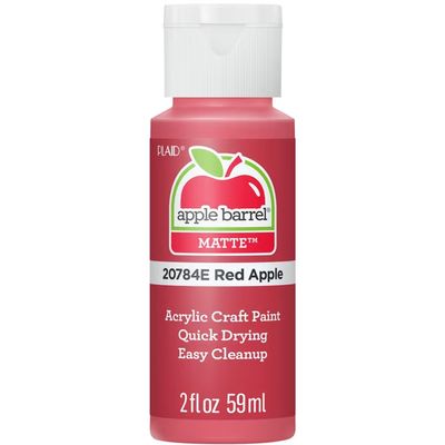 Apple Barrel Matte Acrylic Craft Paint, 2oz bottles     Red Apple