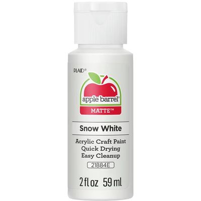 Apple Barrel Matte Acrylic Craft Paint, 2oz bottles     Snow White