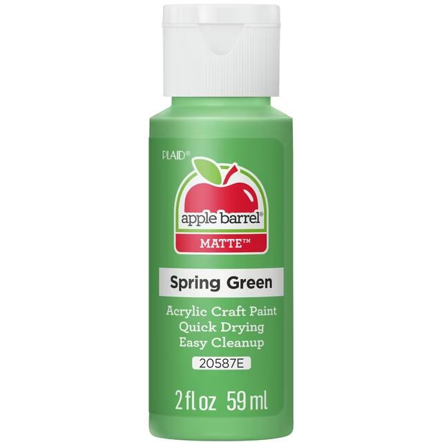 Apple Barrel Matte Acrylic Craft Paint, 2oz bottles Spring Green Apple Barrel Matte Acrylic Craft Paint, 2oz bottles Spring Green