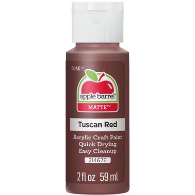 Apple Barrel Matte Acrylic Craft Paint, 2oz bottles     Tuscan Red