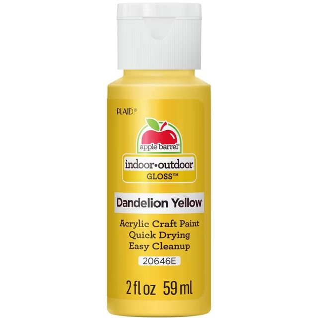 Apple Barrel Gloss Acrylic Craft Paint, 2oz bottles     Dandelion Yellow