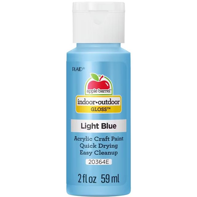 Apple Barrel Gloss Acrylic Craft Paint, 2oz bottles Light Blue Apple Barrel Gloss Acrylic Craft Paint, 2oz bottles Light Blue