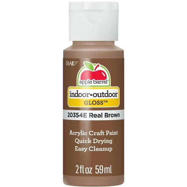 Apple Barrel Gloss Acrylic Craft Paint, 2oz bottles     Real Brown