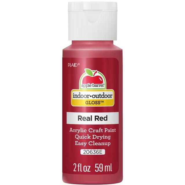 Apple Barrel Gloss Acrylic Craft Paint, 2oz bottles     Real Red
