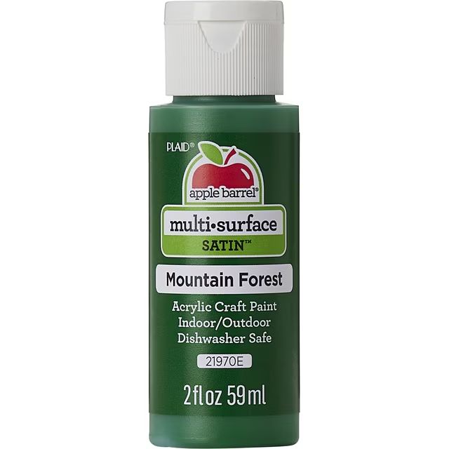 Apple Barrel Multi-Surface Acrylic Craft Paint, 2oz bottles Mountain Forest Apple Barrel Multi-Surface Acrylic Craft Paint, 2oz bottles Mountain Forest