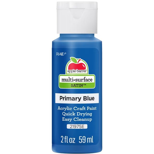 Apple Barrel Multi-Surface Acrylic Craft Paint, 2oz bottles     Primary Blue
