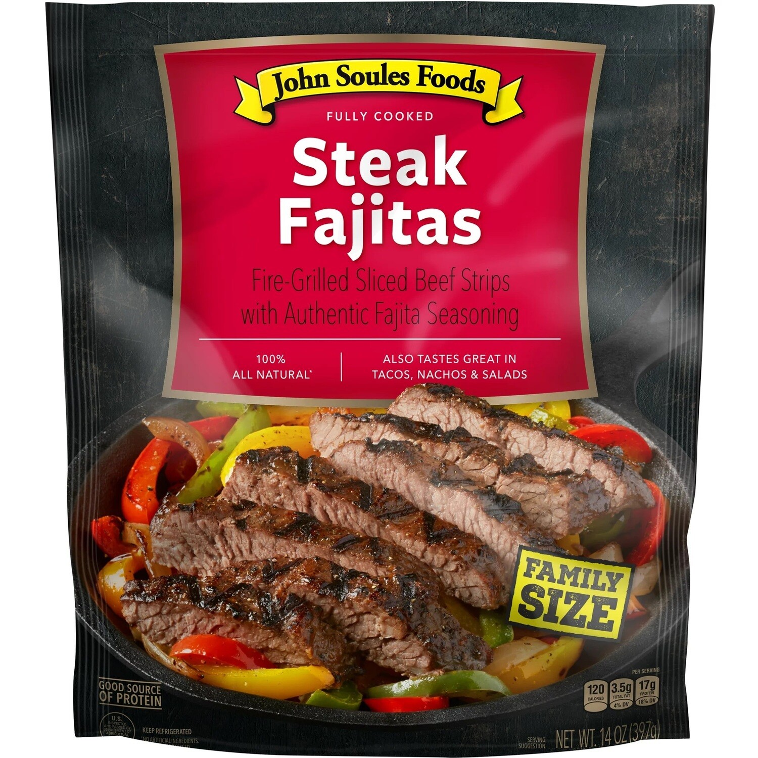 John Soules Kitchen Meat Strips     Steak Fajitas (family size)