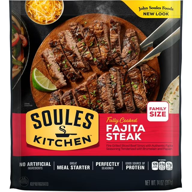 John Soules Kitchen Meat Strips     Fajita Steak (family size)