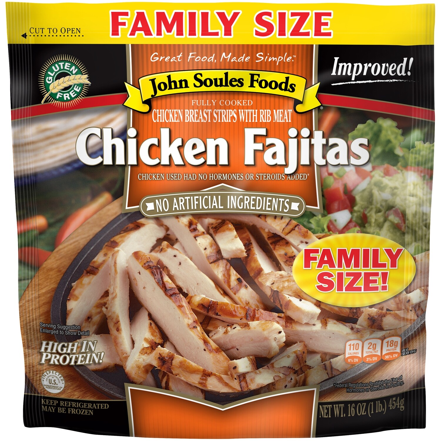 John Soules Kitchen Meat Strips     Chicken Fajitas (family size)
