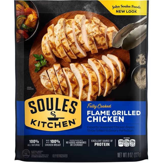 John Soules Kitchen Meat Strips     Flame Grilled Chicken