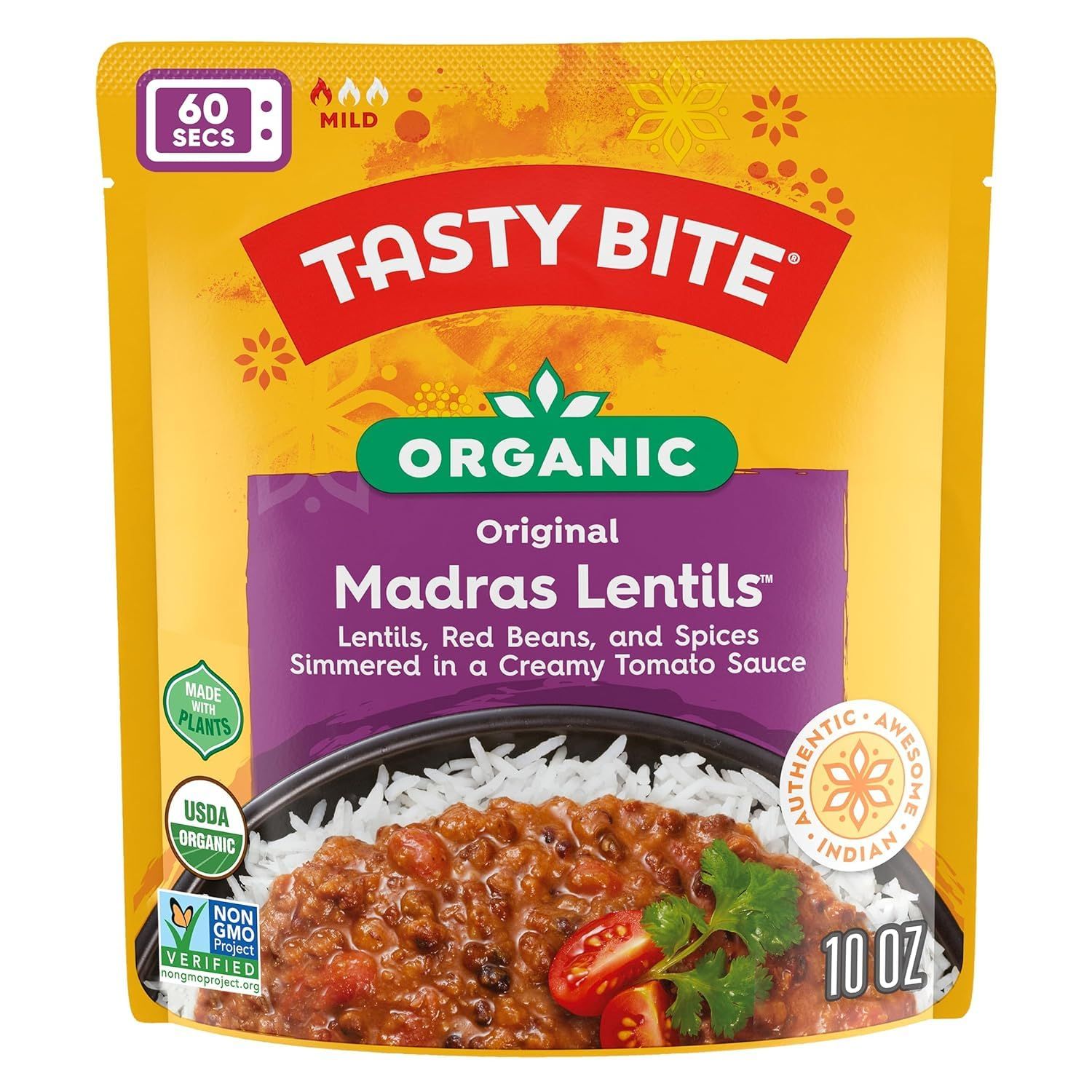 Tasty Bite Indian Microwave Pouches Madras Lentils Tasty Bite Indian Microwave Pouches Madras Lentils
