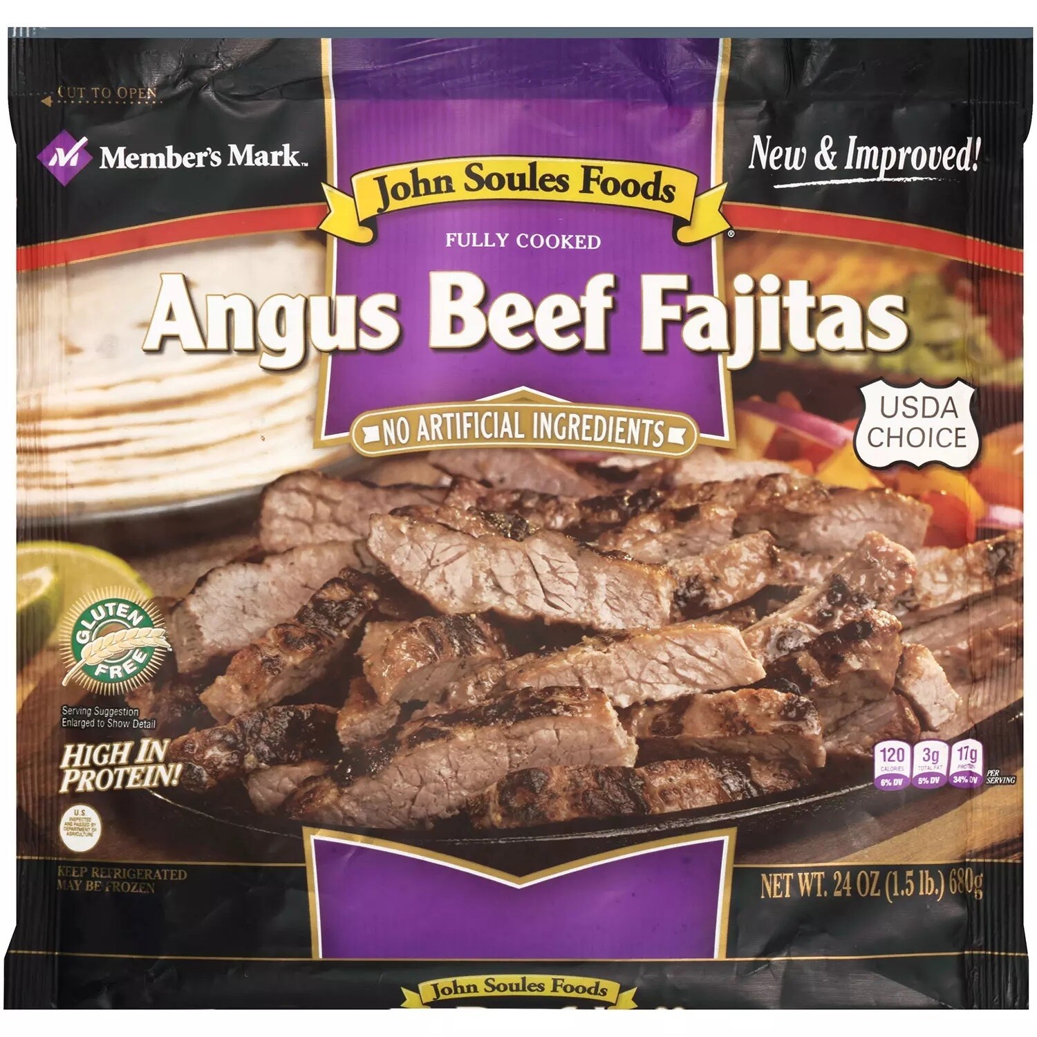 John Soules Kitchen Meat Strips     Angus Beef Fajitas