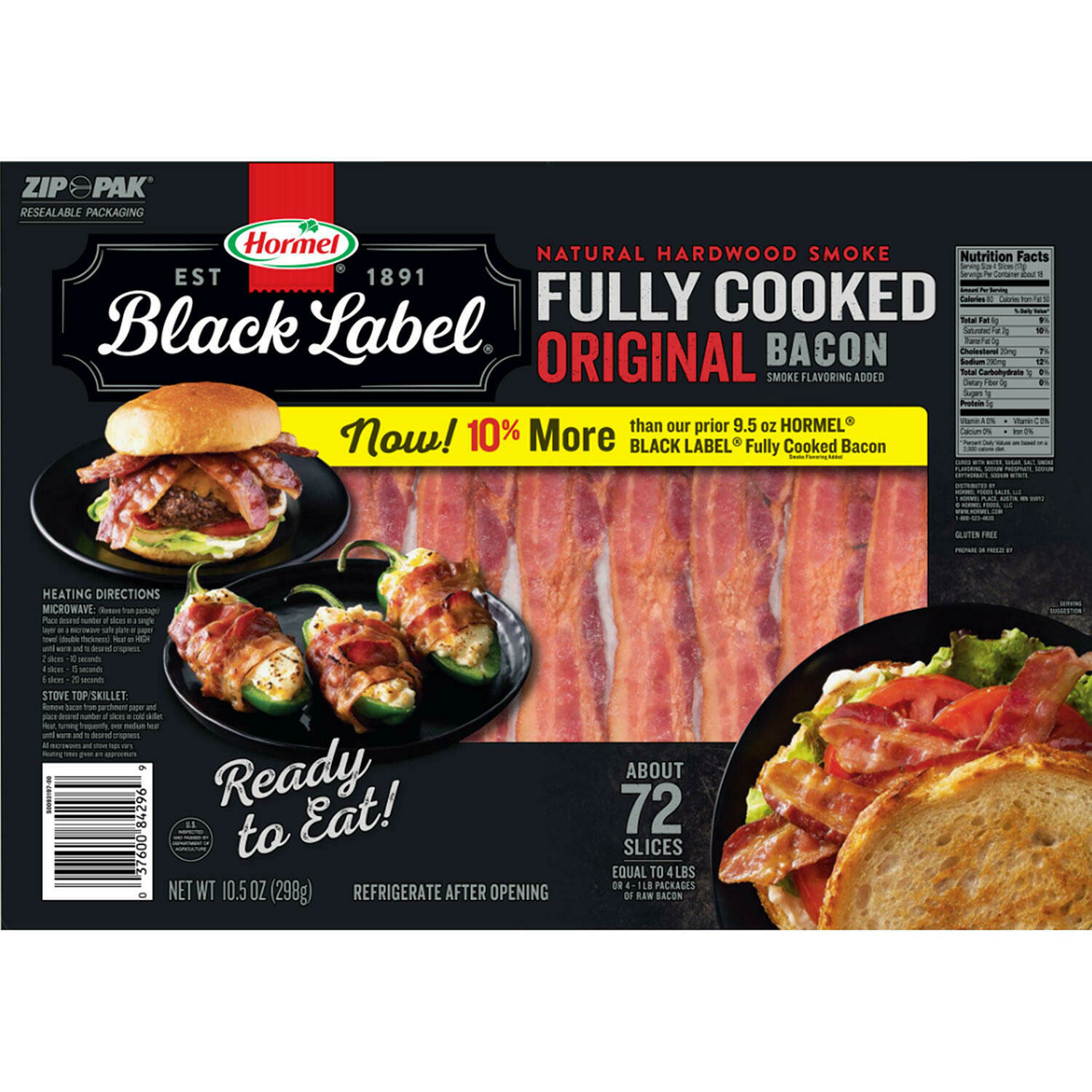 Bacon - Hormel Black Label Original (72ct)
