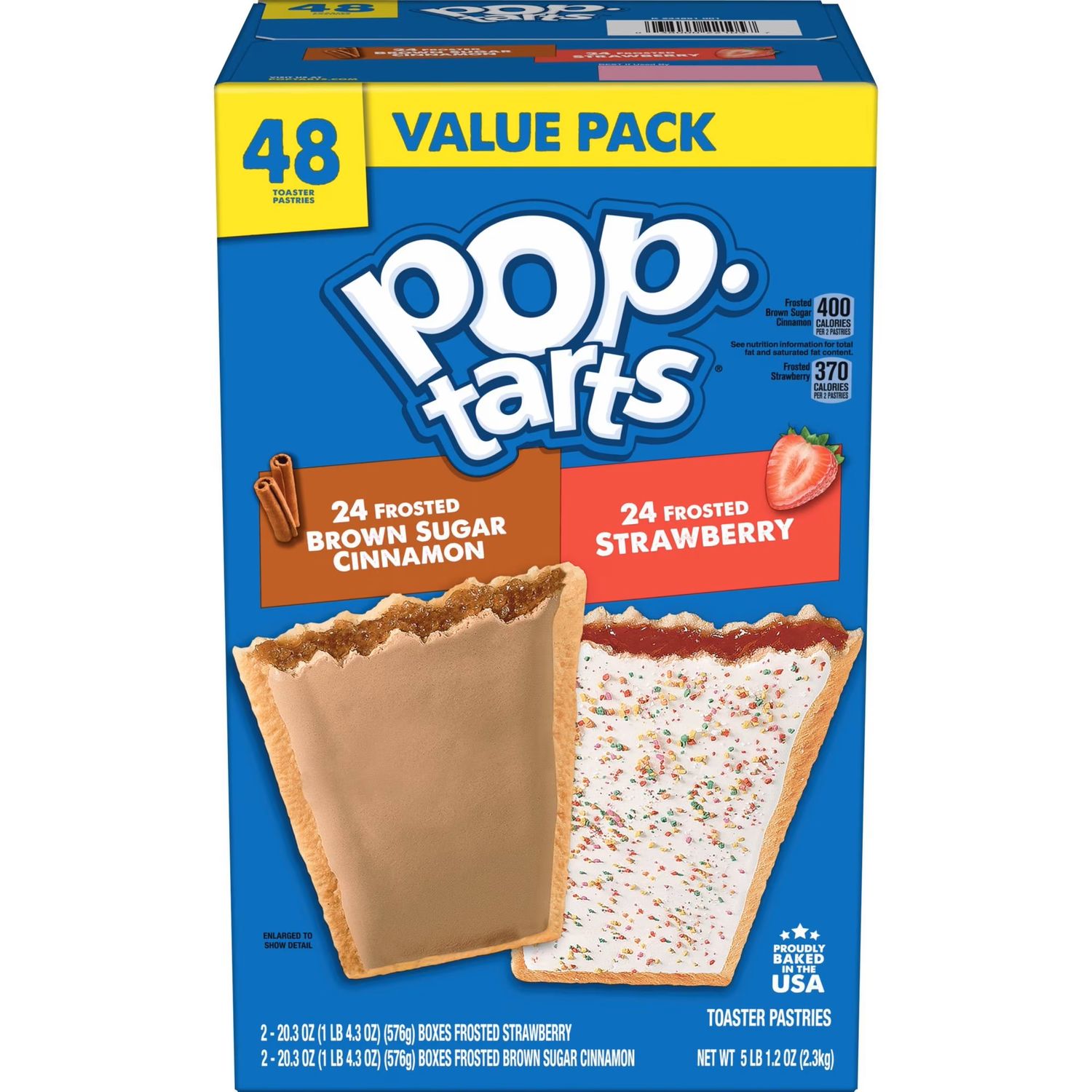 Pop Tarts 48ct Club Pack (24 Brown Sugar Cinnamon &amp; 24 Strawberry)