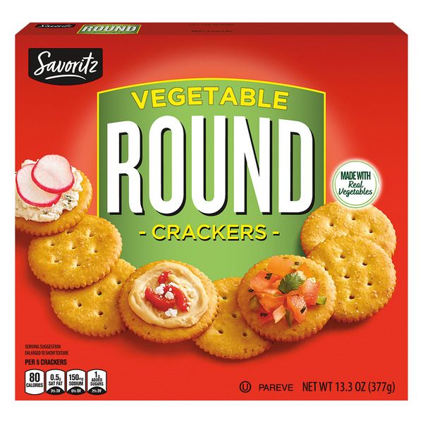 Savoritz Crackers Vegetable Round Savoritz Crackers Vegetable Round