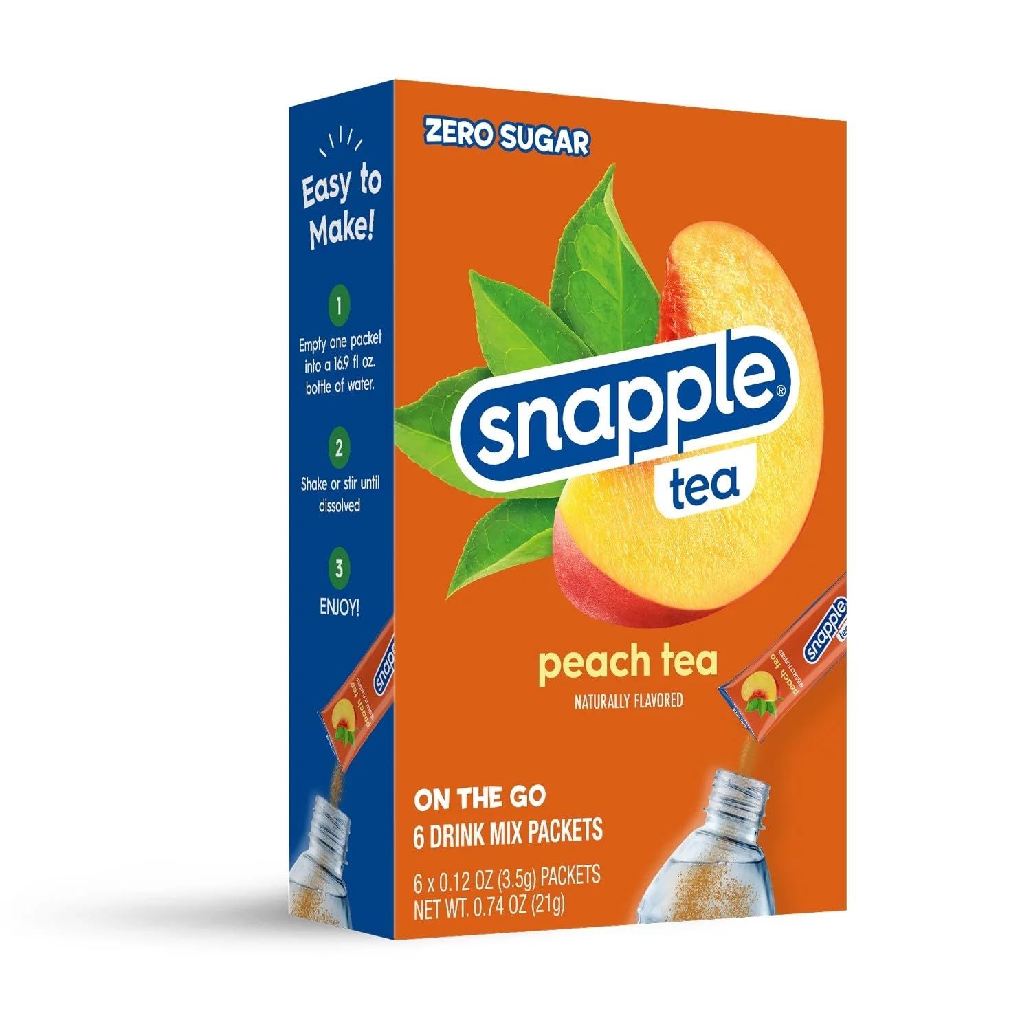 Snapple Peach Tea 6ct - (add to 16.9oz water) Snapple Peach Tea 6ct - (add to 16.9oz water)