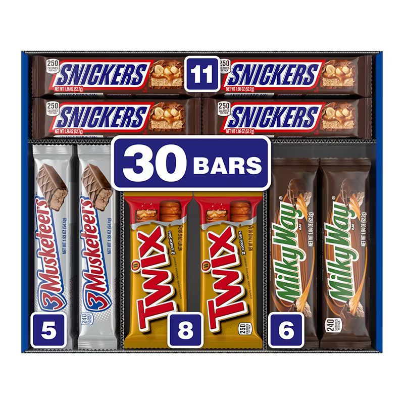 Full Size Candy Bar 30ct Variety Pack