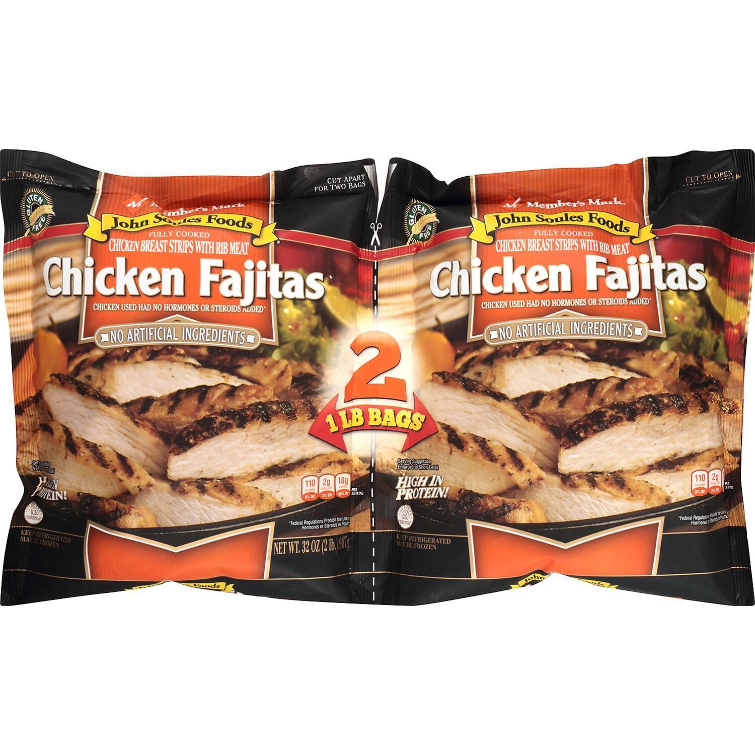 John Soules Kitchen Meat Strips     Chicken Fajitas (family size) twin pack