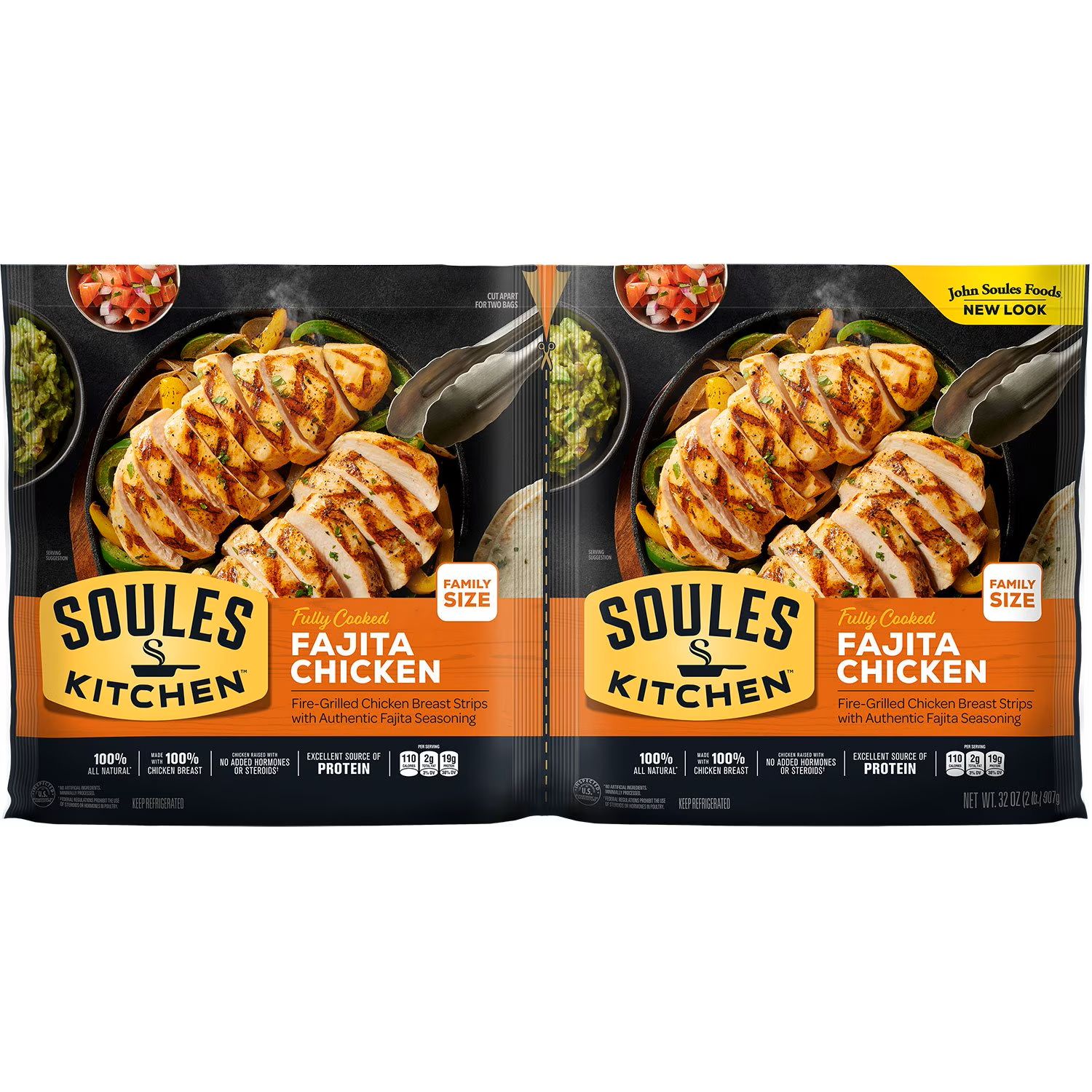 John Soules Kitchen Meat Strips Fajita Chicken (family size) twin pack John Soules Kitchen Meat Strips Fajita Chicken (family size) twin pack