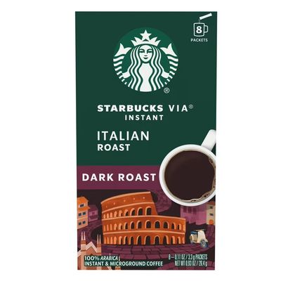 Starbucks VIA Instant sticks     Italian Dark Roast 8ct