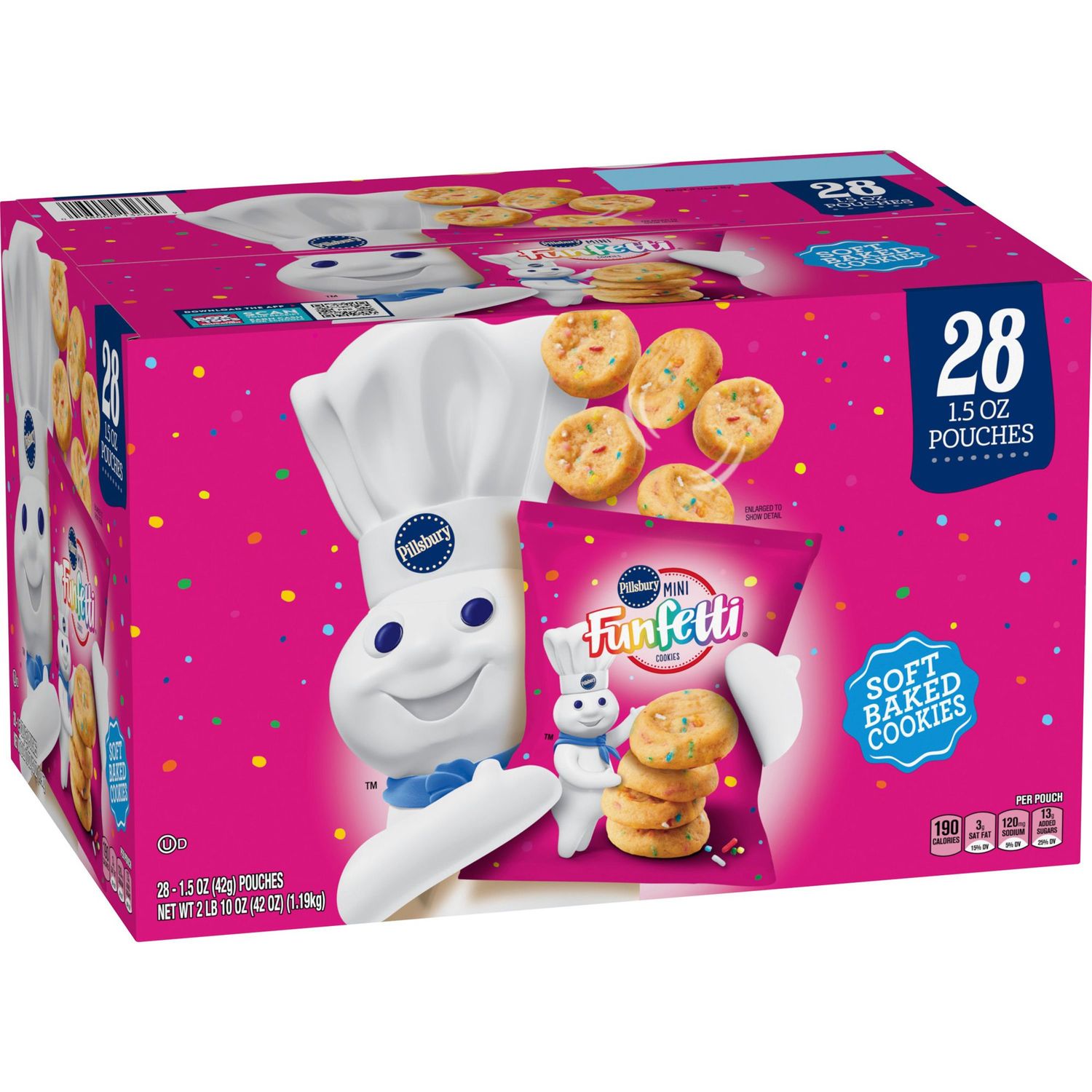 Soft Baked Cookies Funfetti Club Pack 28ct Soft Baked Cookies Funfetti Club Pack 28ct