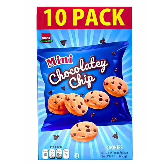 Sobisk Mini Chocolatey Chip Cookies Lunch Packs 8ct Sobisk Mini Chocolatey Chip Cookies Lunch Packs 8ct