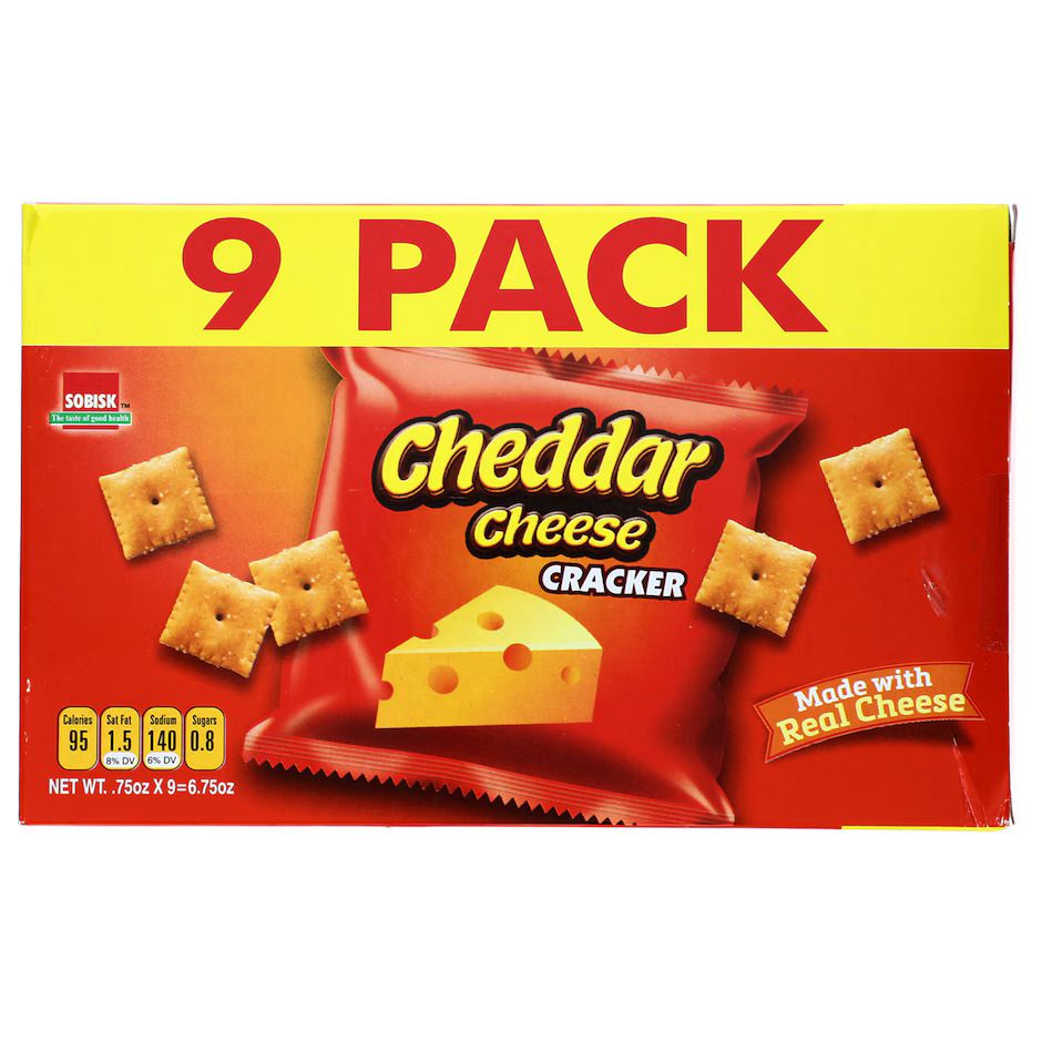 Sobisk Cheddar Cheese Cracker Lunch Packs 8ct Sobisk Cheddar Cheese Cracker Lunch Packs 8ct