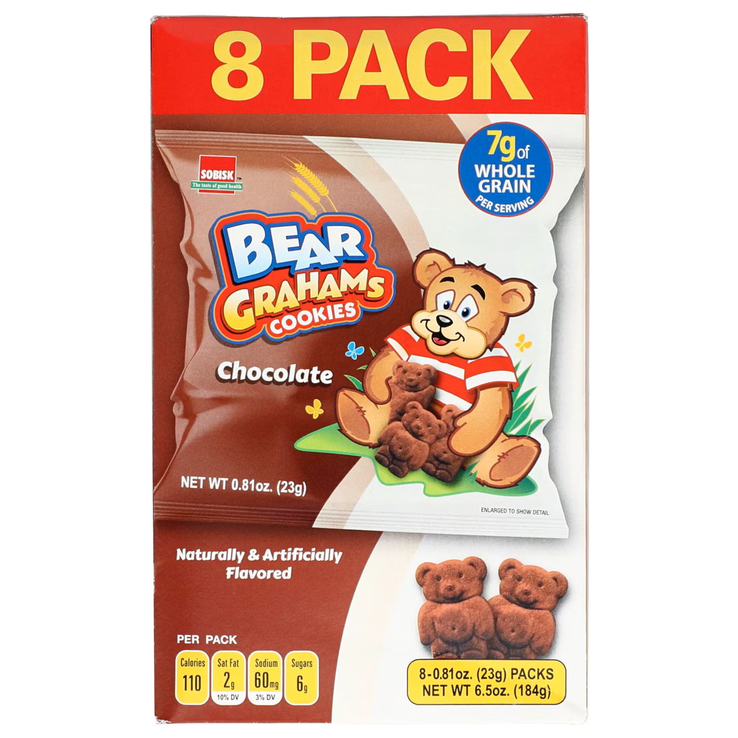 Sobisk Bear Grahams Lunch Packs 8ct - chocolate Sobisk Bear Grahams Lunch Packs 8ct - chocolate