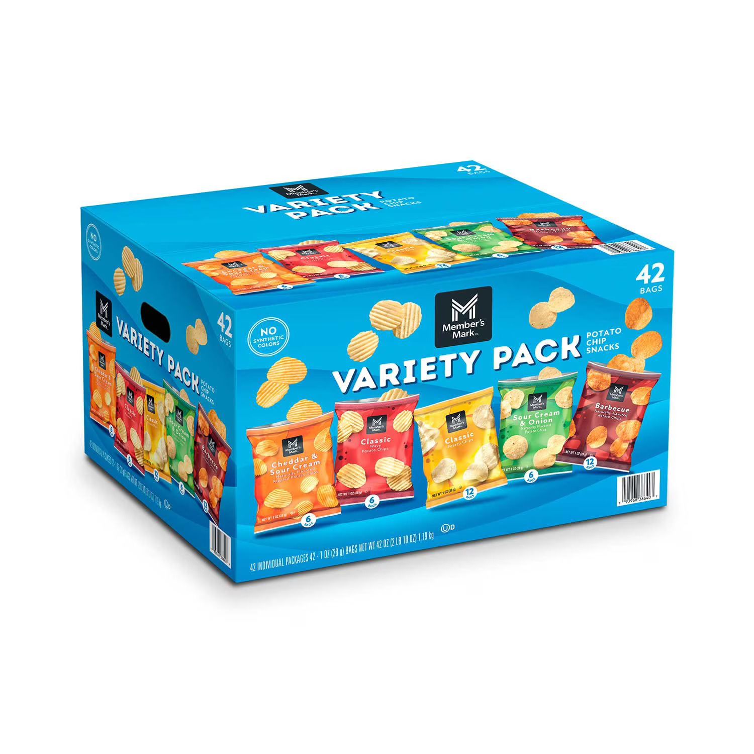 Member's Mark Variety Pack Potato Chips 42ct
