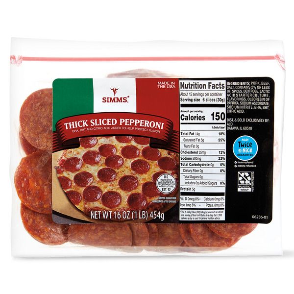 Pepperoni     Simms Thick Sliced