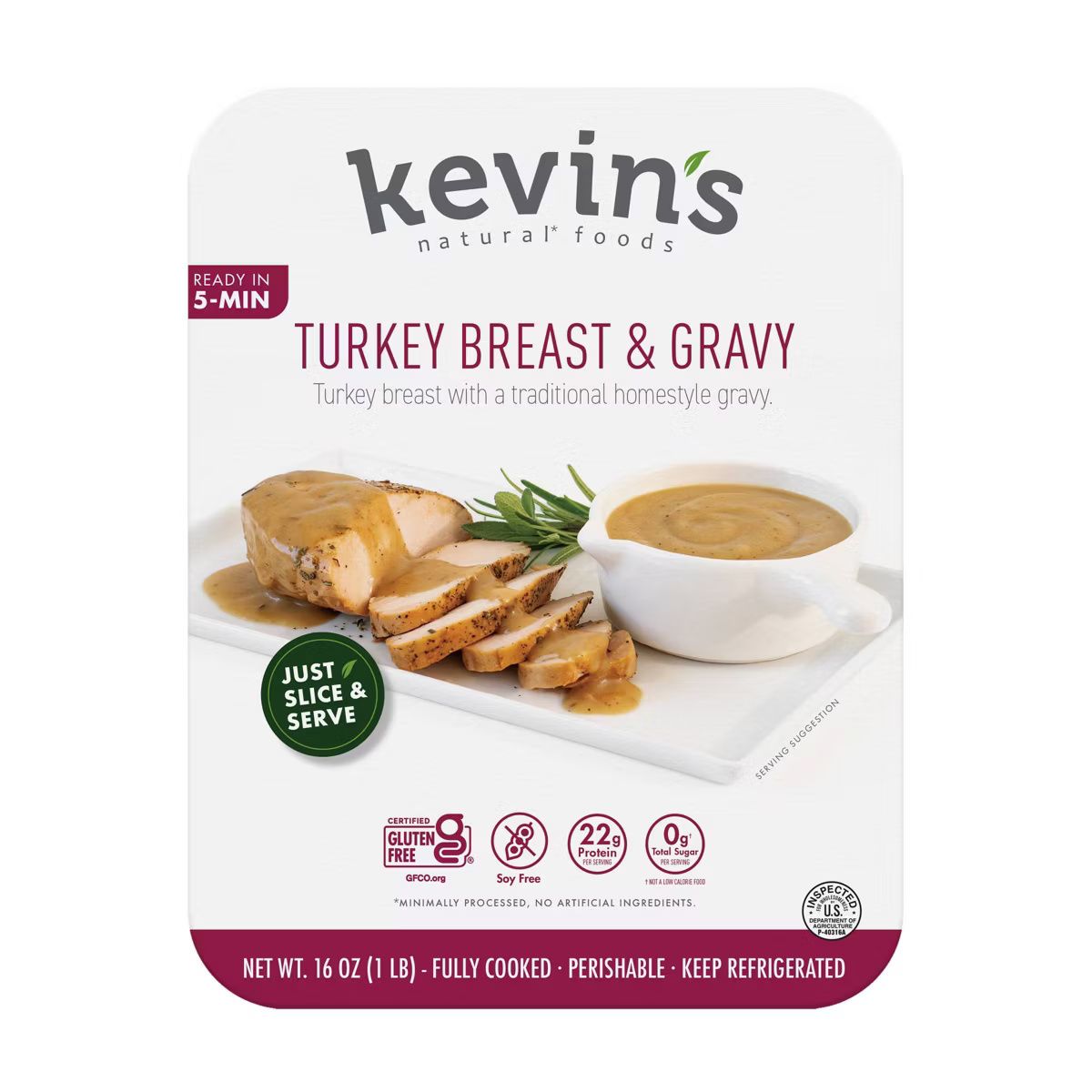 Kevin's Natural Foods Fully Cooked - Turkey Breast & Gravy Kevin's Natural Foods Fully Cooked - Turkey Breast & Gravy