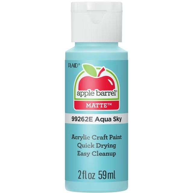 Apple Barrel Matte Acrylic Craft Paint, 2oz bottles Aqua Sky Apple Barrel Matte Acrylic Craft Paint, 2oz bottles Aqua Sky