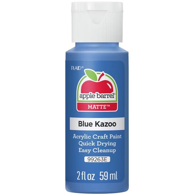 Apple Barrel Matte Acrylic Craft Paint, 2oz bottles     Blue Kazoo