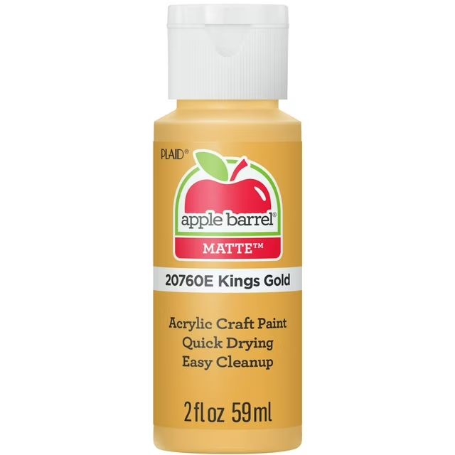 Apple Barrel Matte Acrylic Craft Paint, 2oz bottles     King's Gold